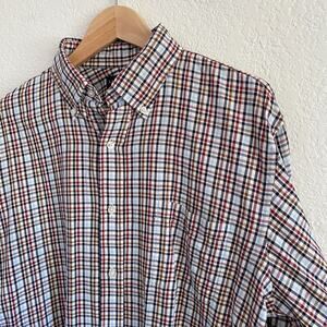 Land’s End Men's‎ Flannel 100% Cotton Plaid Button Up Shirt Long Sleeve Large